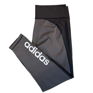 Adidas Aeroready Cropped Workout Leggings Black Grey Size Large